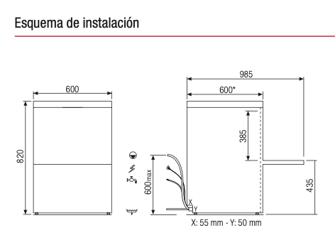 Imagen de Lavavajillas SANITECH Colged 36-33 D
