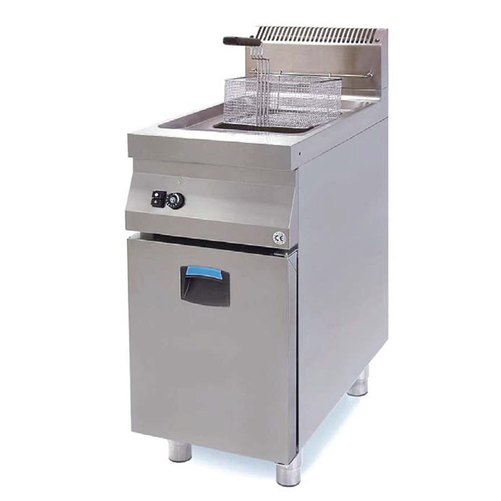 Freidora a gas con quemador interno FRISTEEL gama 900 13+13 litros