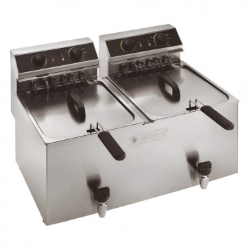Freidora electrica 11,5+11,5 Litros 