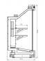 Plano Vitrina mural sobremostrador VMS-1000I 